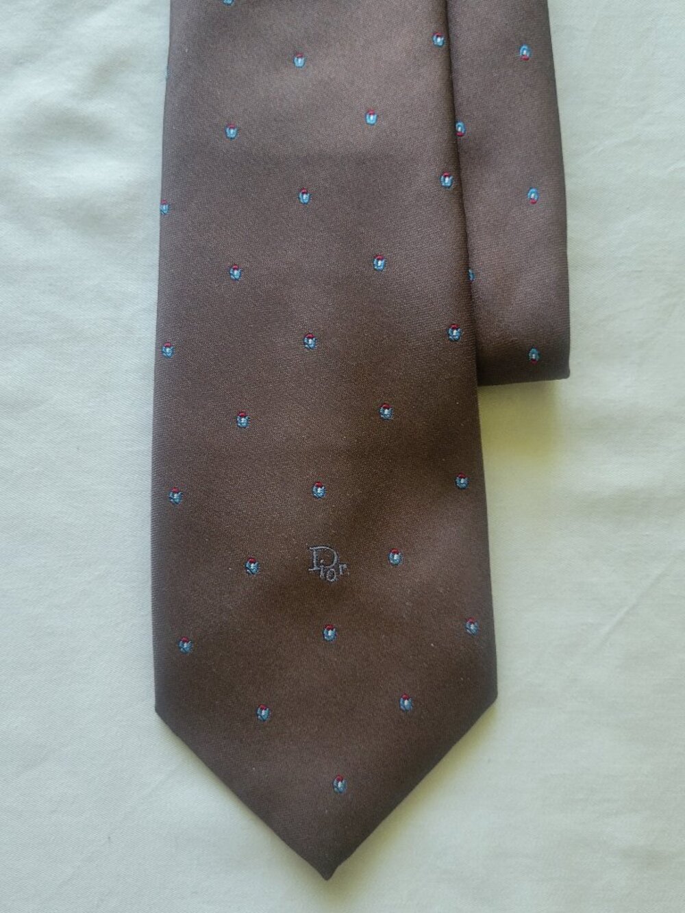 Vintage Christian Dior Necktie Brown Neutral Made in USA